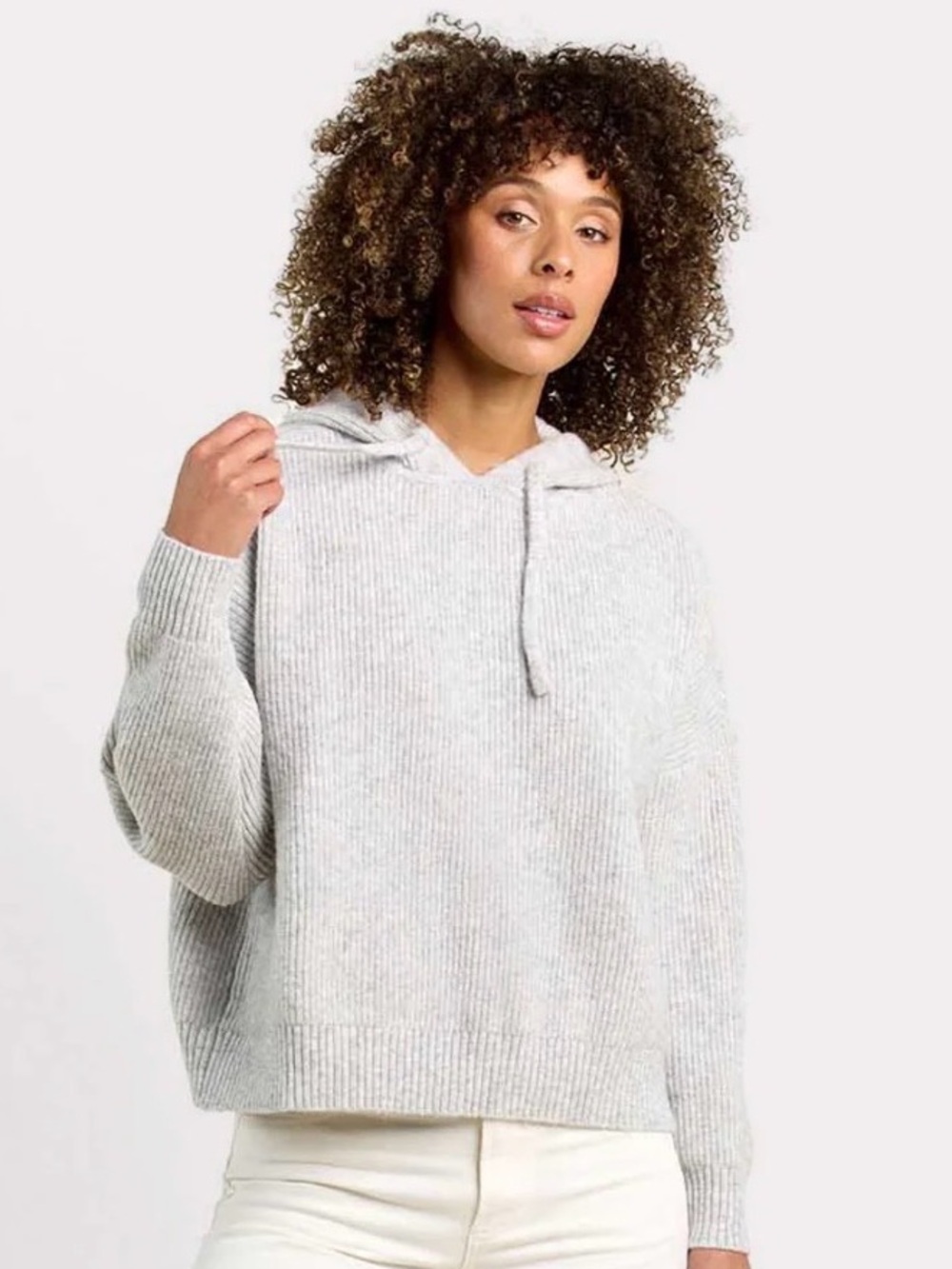 Nuuds Ribbed Sweater Hoodie
